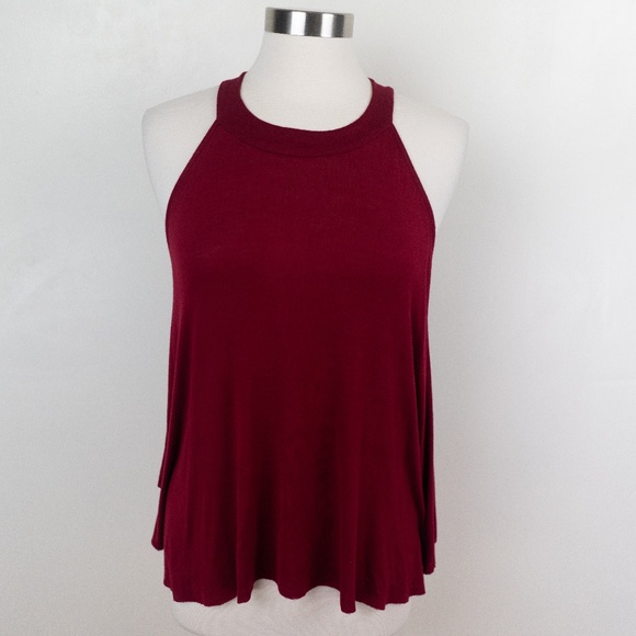 Kimchi Blue Red Crop L Top - Picture 1 of 8